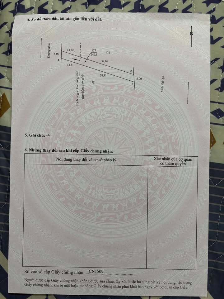 Đất nền Mỹ Thuận, Thốt Nốt 242m² - Sổ đỏ chính chủ, giá tốt!