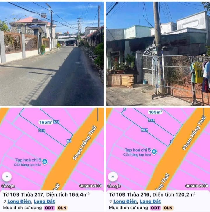 Đất nền TT Long Điền 120m² từ 1.85 tỷ - Sổ đỏ chính chủ