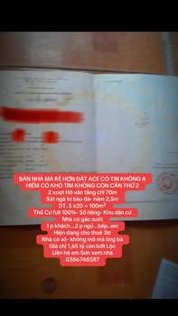 Nhà 100m² H.Củ Chi Giá 1.65 Tỷ - Hẻm Hồ Văn Tắng, Sổ Riêng