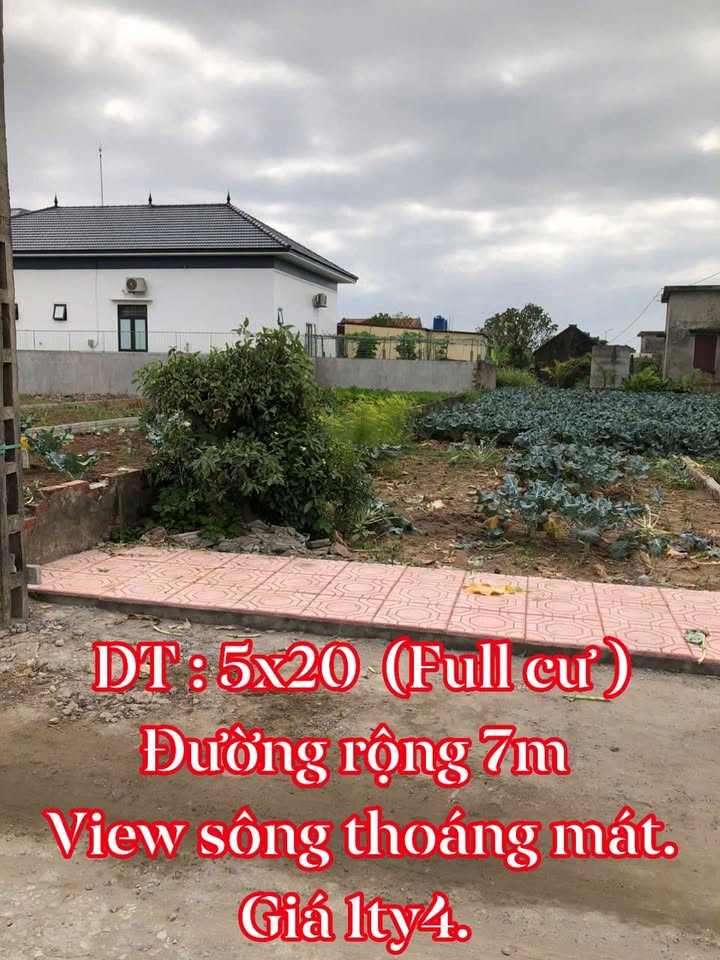 Đất nền Xã Bạch Long Giao Thủy 100m² giá 1.4 tỷ - Đất thổ cư 100%
