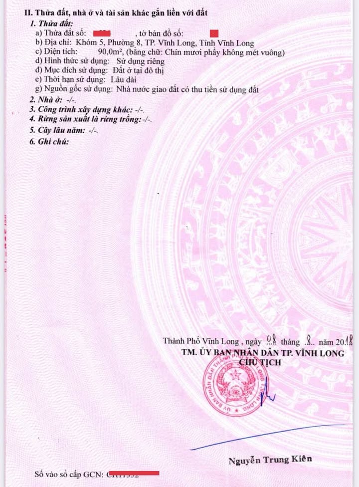 Nhà riêng Phường 8 Vĩnh Long 90m² 1 tỷ - Sẵn sàng ở ngay!