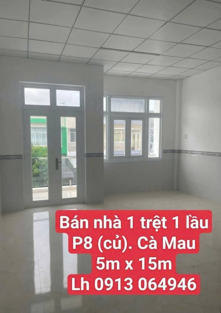 Nhà phố 1 trệt 1 lầu tại Phường 8, Cà Mau 75m² giá 2 tỷ - Đầu tư sinh lời ngay!