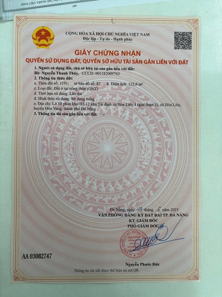 Đất nền Hòa Liên 120m² giá thỏa thuận - Vị trí đẹp dễ xây dựng!