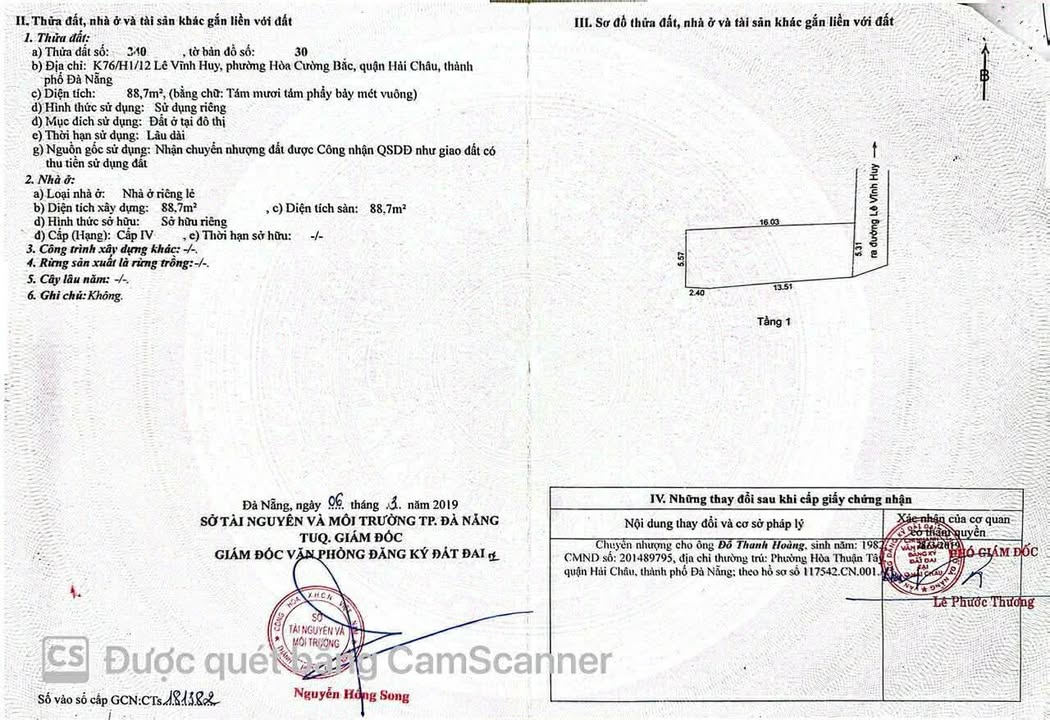 Dãy trọ 4 phòng tại Hải Châu 89m² giá chỉ 5.7 tỷ - Đầu tư sinh lời ngay!