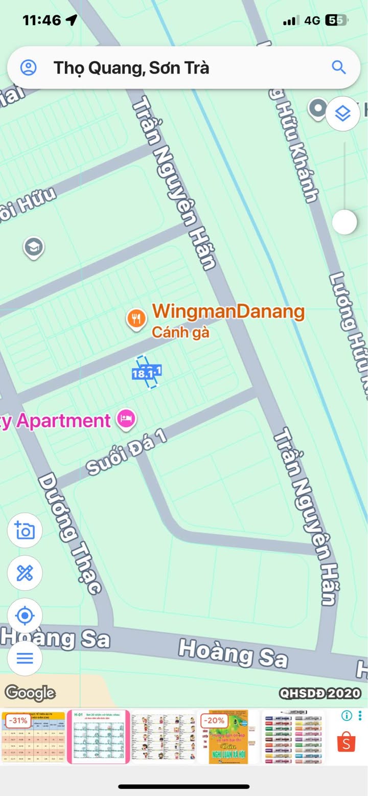 Đất nền Lê Văn Huân Sơn Trà 90m² giá 8.7 tỷ - Sổ đỏ chính chủ