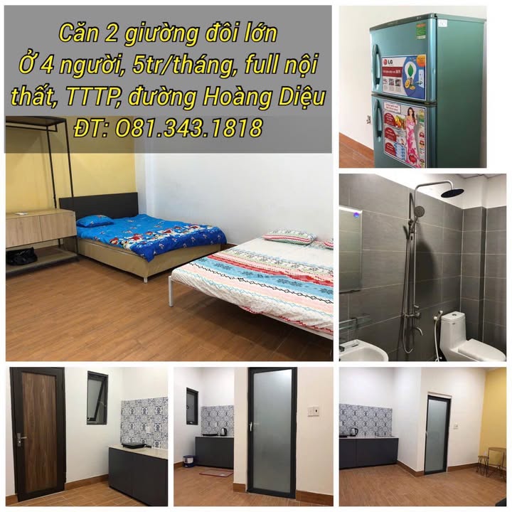 Căn hộ Hoàng Diệu, Hải Châu 4 triệu/tháng - Full nội thất cao cấp!