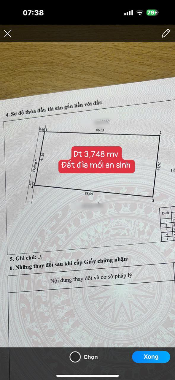 Đất trồng cây lâu năm tại An Sinh Đông Triều 3748m² chỉ 1 tỷ - Cơ hội đầu tư hấp dẫn!
