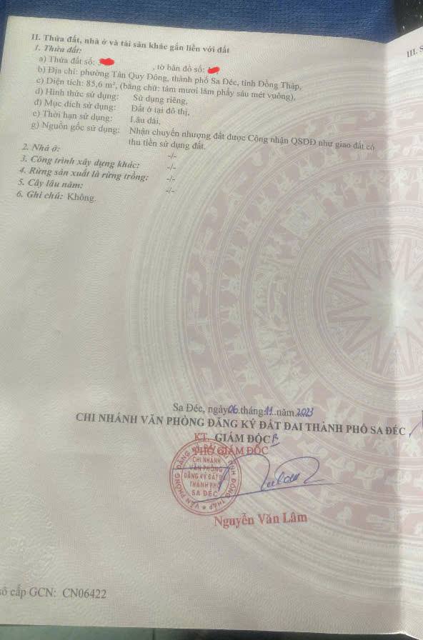 Đất nền Làng hoa Sa Đéc, Tân Quy Đông 85,6m² - Sổ đỏ chính chủ