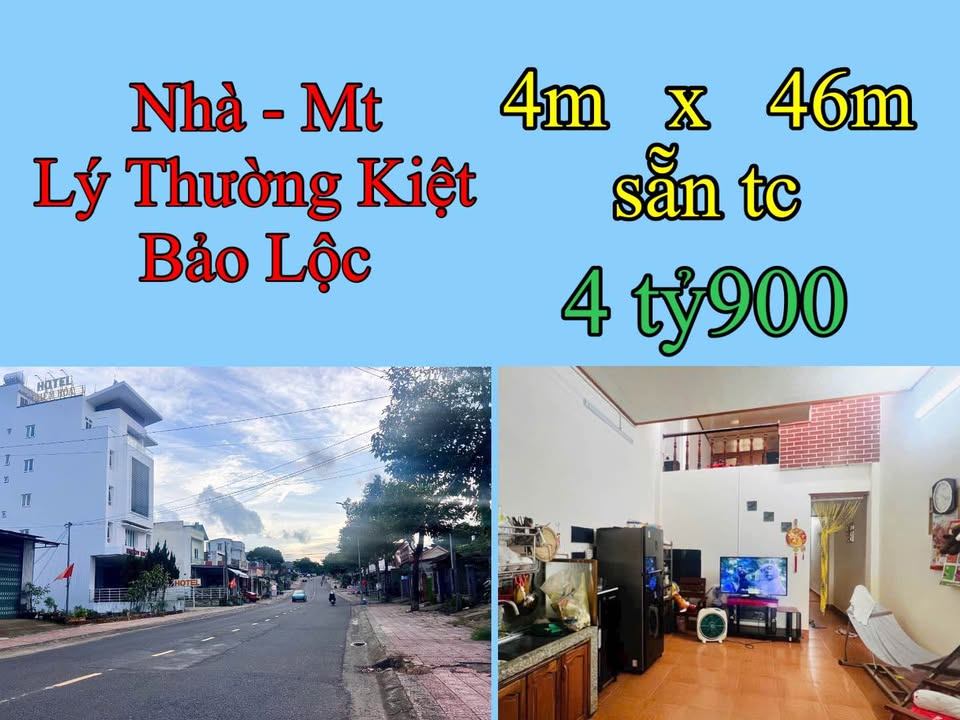 Nhà mặt tiền Lý Thường Kiệt Bảo Lộc 184m² giá 4.9 tỷ - Vị trí đắc địa kinh doanh ngay!