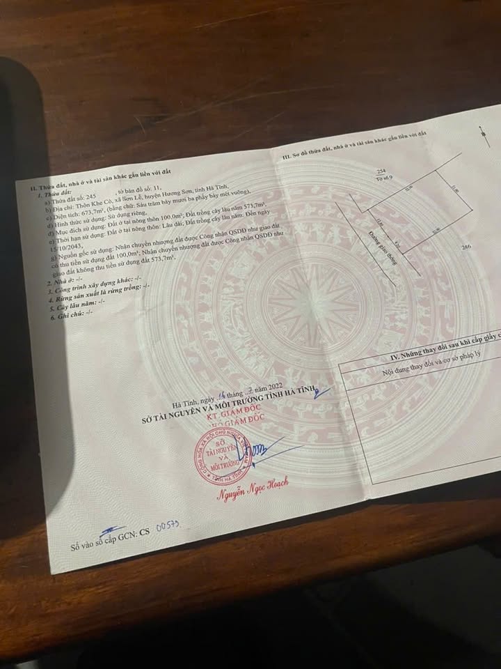 Đất nền xã Sơn Lễ, Hương Sơn, 672m² giá 700 triệu - Cơ hội đầu tư hấp dẫn!