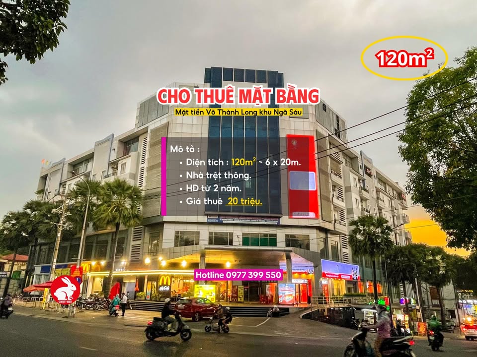 Cho thuê mặt bằng kinh doanh sầm uất Ngã Sáu Thủ Dầu Một, 120m²