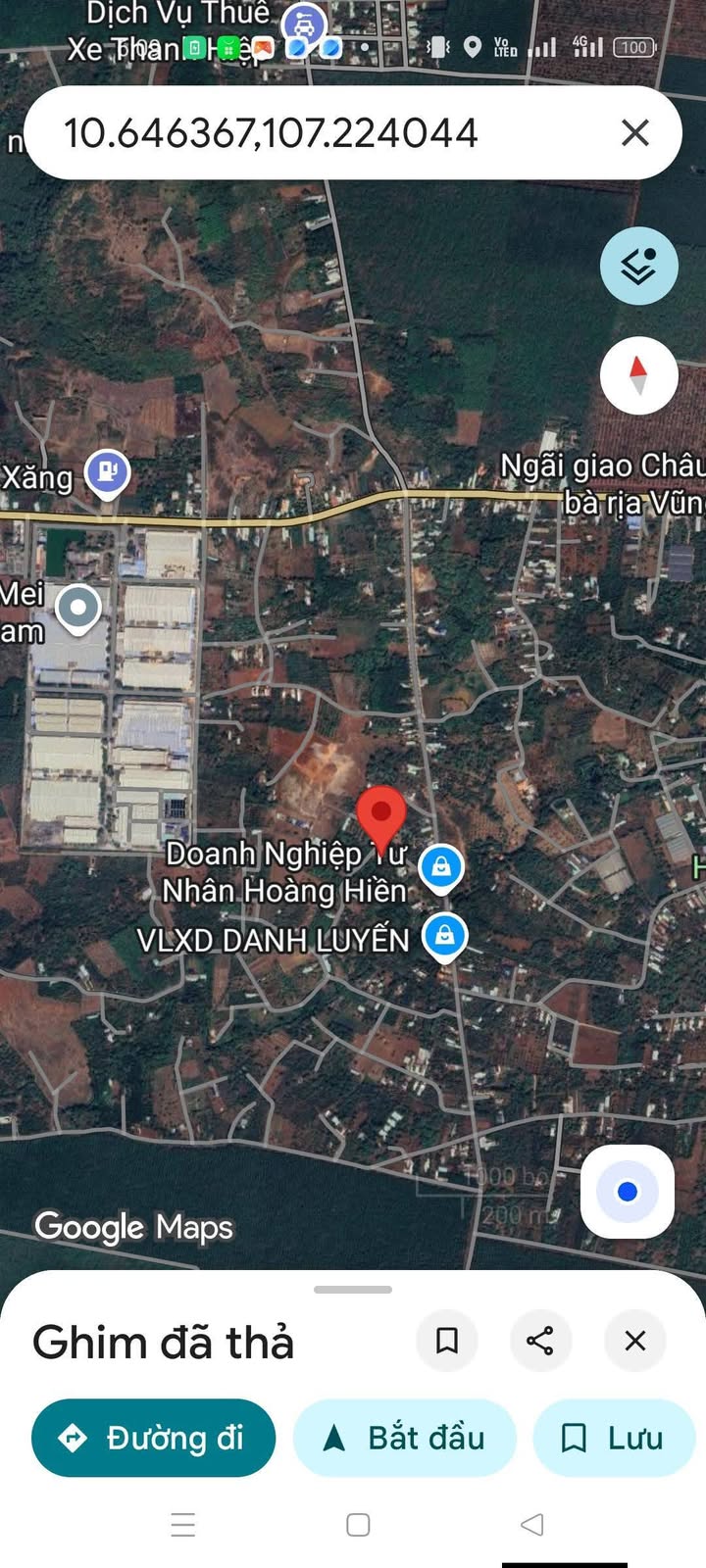 Đất thổ cư Ngãi Giao 345m² giá 1.27 tỷ - Nhanh tay sở hữu!