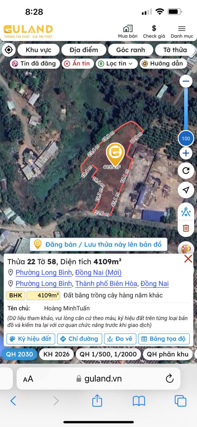 Đất Long Bình 21,800m² giá 10 tỷ - Chính chủ bán gấp trước Tết!