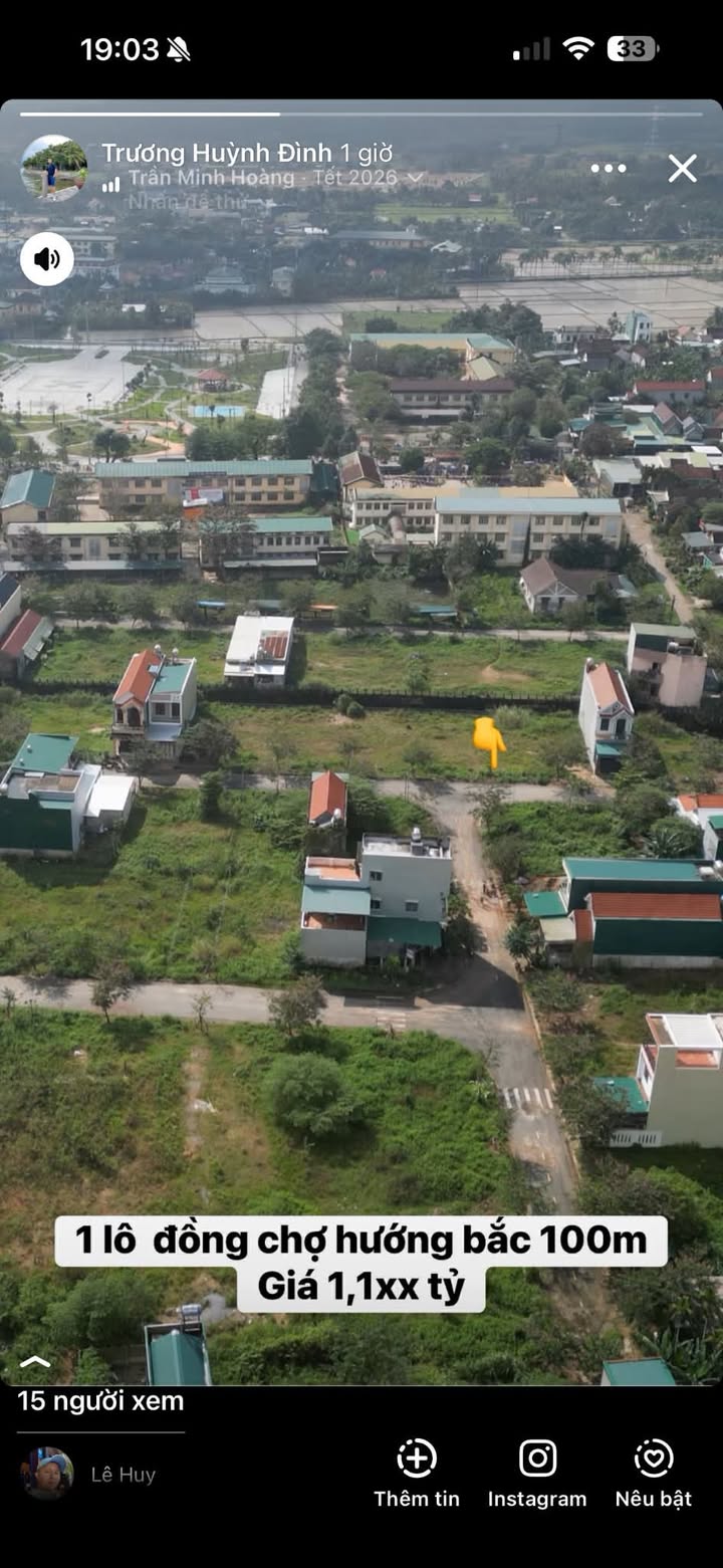 Đất nền KDC Đồng Chợ Chợ Chùa 100m² giá 1.1 tỷ - Sổ đỏ chính chủ!