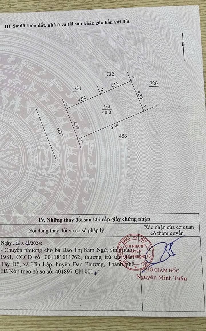 Đất nền Trung Châu Đan Phượng 40m² dưới 3 tỷ - Sổ đỏ chính chủ