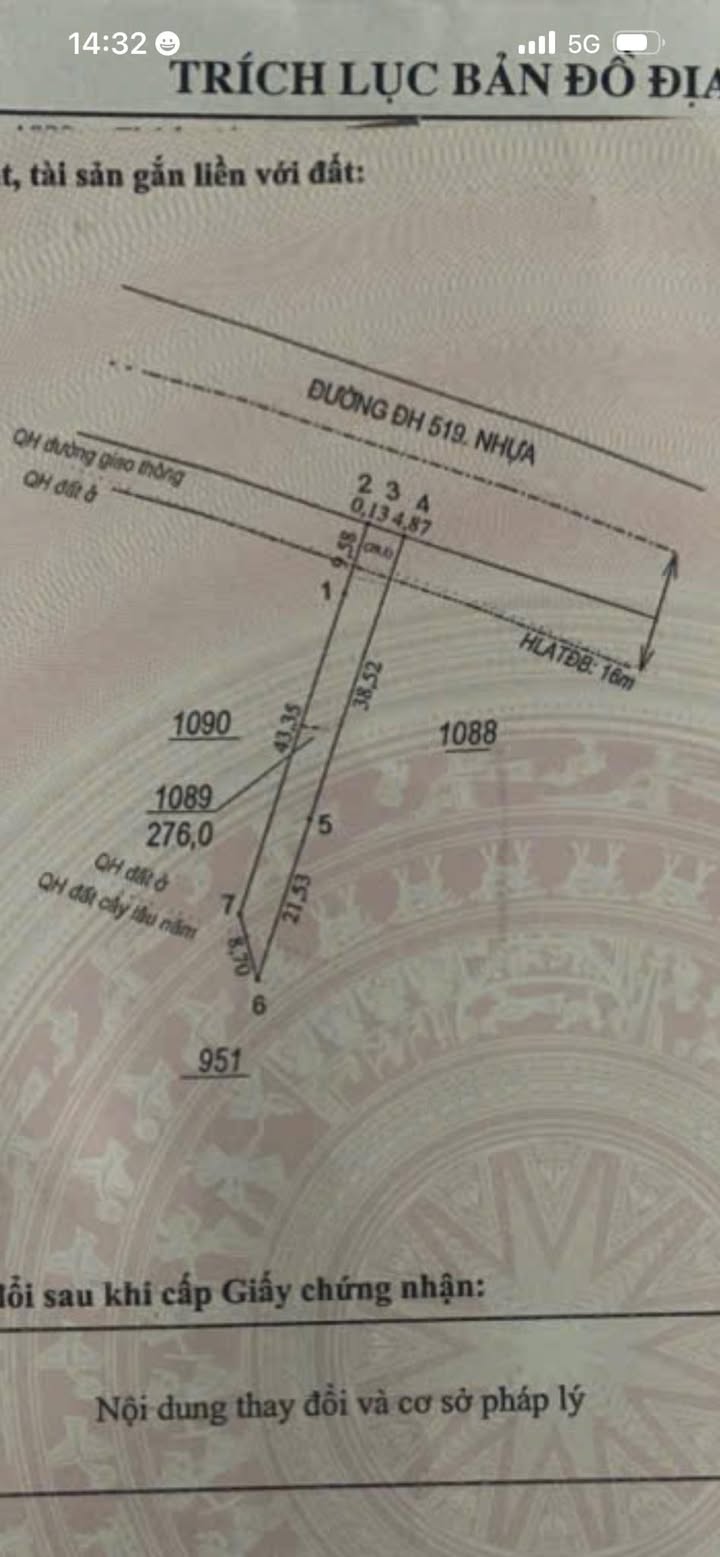 Bán đất Phú Giáo 276m² giá 600 triệu - Đất thổ cư xây dựng tự do!