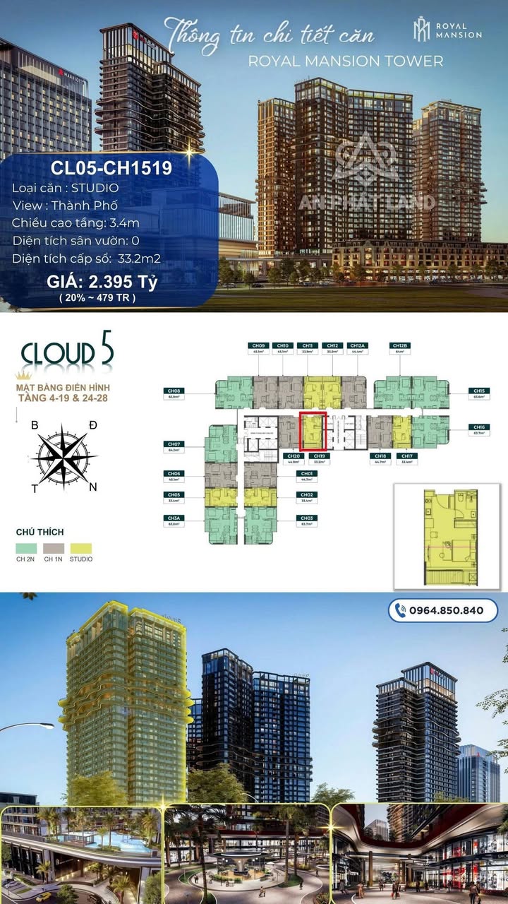 Căn hộ Royal Mansion Bắc Ninh 33m²-45m² - Vị trí đẹp, giá tốt hiếm có!