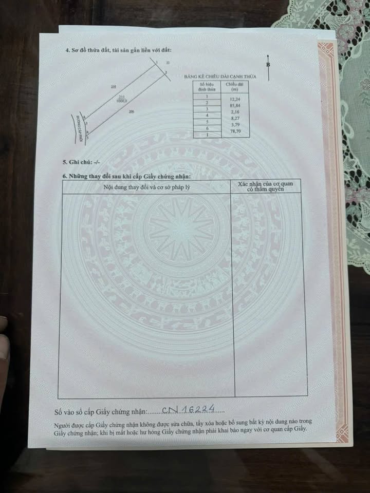 Bán Đất 3600m² Sổ Hồng Sẵn, Ngay Đường Nhựa Sân Bay Lộc An - 1.1 Tỷ