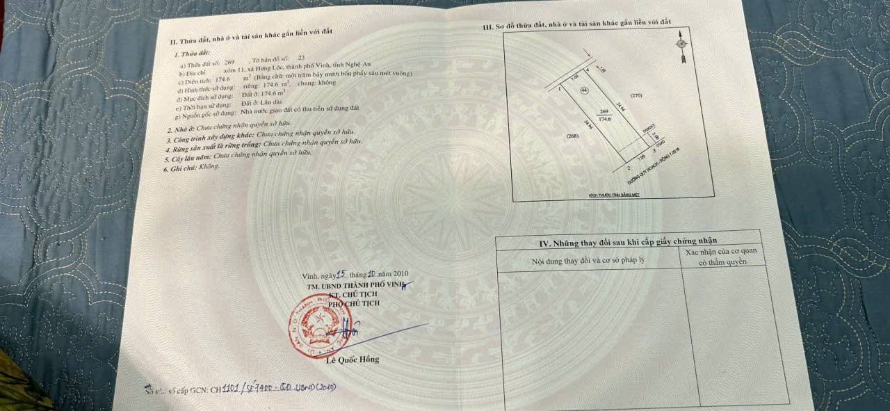 Đất nền đẹp tại Nguyễn Lâm Thái, Hưng Lộc, TP Vinh 174m² - Đầu tư sinh lời ngay!