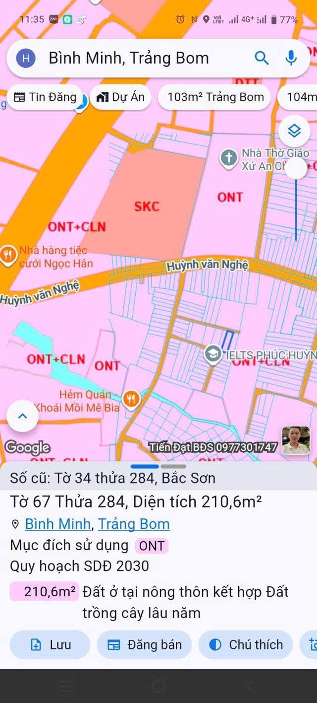 Đất nền Bắc Sơn Trảng Bom 211m² - 2.1 tỷ - Đất thổ cư 100% sổ sẵn