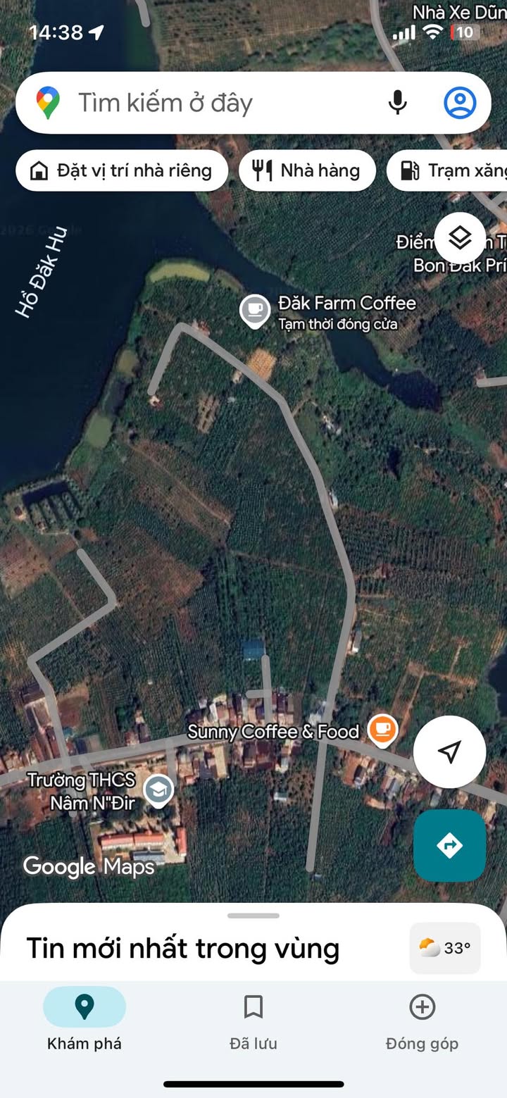 Đất Vườn Đắk Nông - 1200m² Bám Hồ, Giá Đầu Tư 550 Triệu