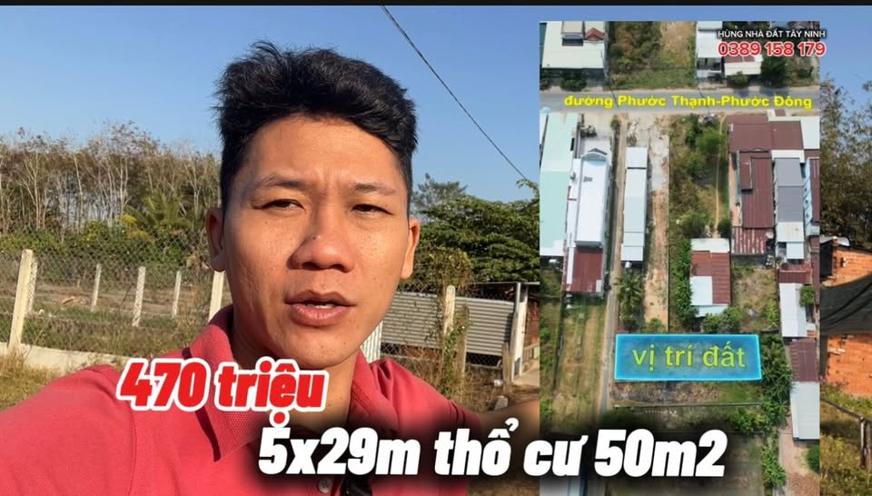 Đất nền Gò Dầu, Tây Ninh 145m² giá 470 triệu - Sổ đỏ chính chủ!