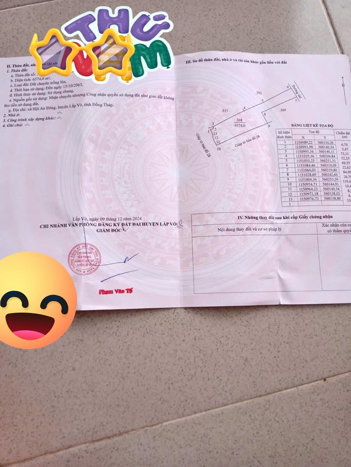 Đất vườn Mỹ An, Chợ Mới 6574m² - Đầu tư dài hạn sinh lời!