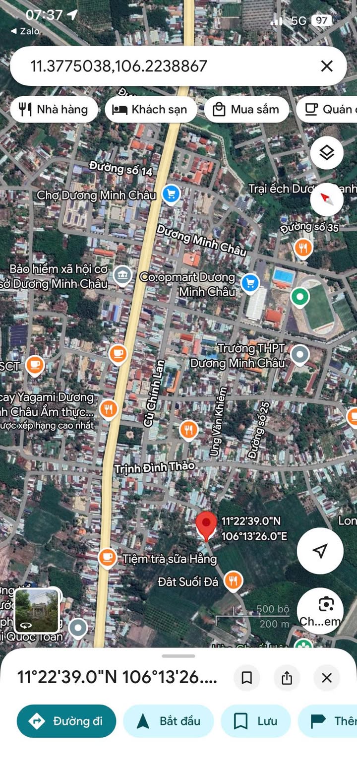 Đất nền Dương Minh Châu 290m² giá 400 triệu - Sổ đỏ chính chủ