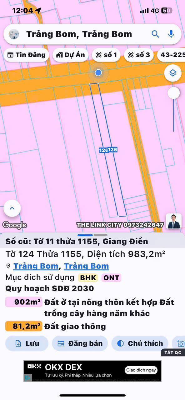 Đất nền Phước Tân, Biên Hòa 983m² giá 3.5 tỷ - Tiềm năng tăng giá!