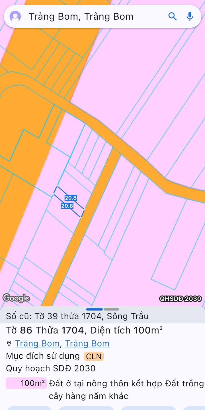 Đất nền Ấp 4 Sông Trầu, Trảng Bom 100m² giá chỉ 5xx triệu - Đầu tư sinh lời!