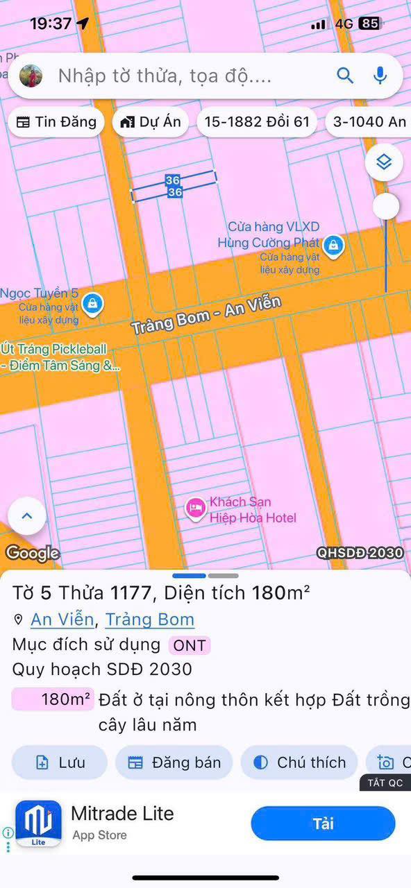 Đất nền Tân Hoa, Lục Ngạn 180m² - Sổ đỏ chính chủ, bán gấp!