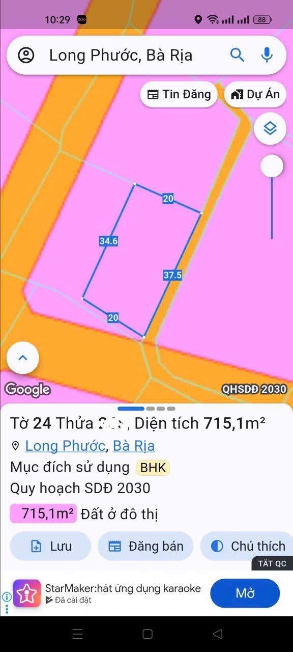 Đất nền Long Phước Bà Rịa 645m² - Lô góc 2 mặt tiền, tiềm năng tăng giá!