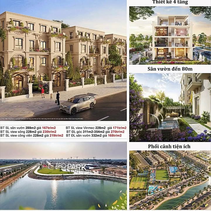 Biệt thự Vinhomes Đan Phượng 228m² - Giá 17.5 tỷ - CK 17.5% + VF8