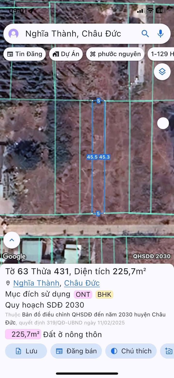 Bán gấp FrontHouse mặt tiền đường 29, Châu Đức 225m² giá 1.29 tỷ - Tiềm năng phát triển cao!