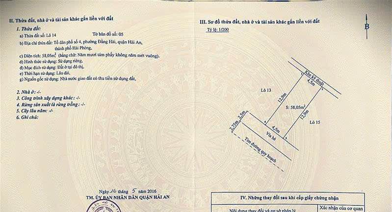 Đất nền TĐC Đằng Hải 2 Hải Phòng 58m² 5 tỷ - Sổ đỏ chính chủ