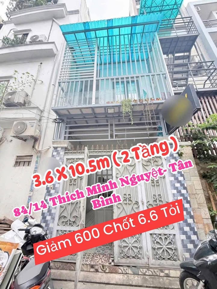 Nhà Hẻm 10m Thích Minh Nguyệt Tân Bình - 38m² - Giá 6.6 Tỷ