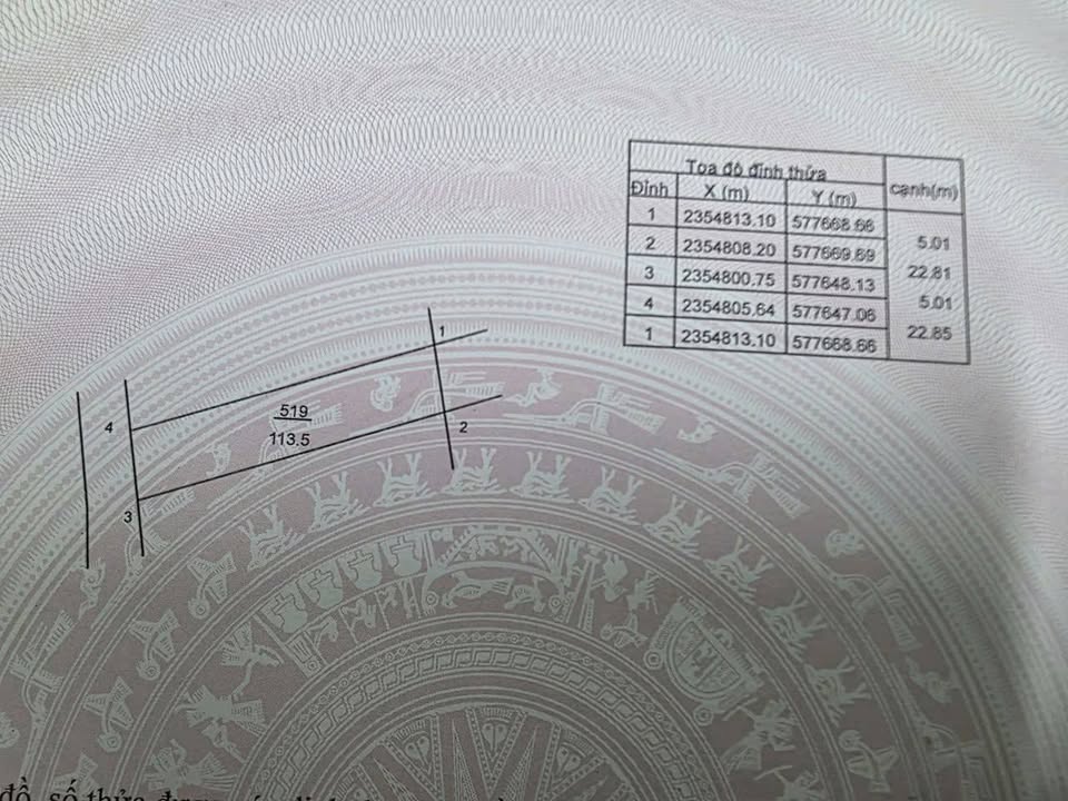 Đất nền Thái Lai Minh Trí 113m² - Sổ đỏ chính chủ, đường ô tô tránh