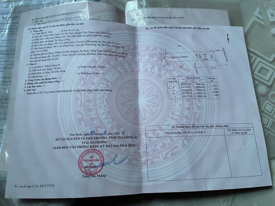 Đất thổ cư Tân Học - Thái Thụy 206m² giá 1.7 tỷ - Mặt tiền kinh doanh đắc địa!