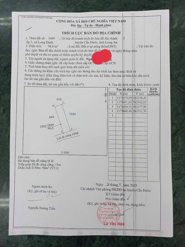 Đất nền KDC Phúc Giang Cần Đước 95m² giá 990 triệu - Tiềm năng tăng giá!