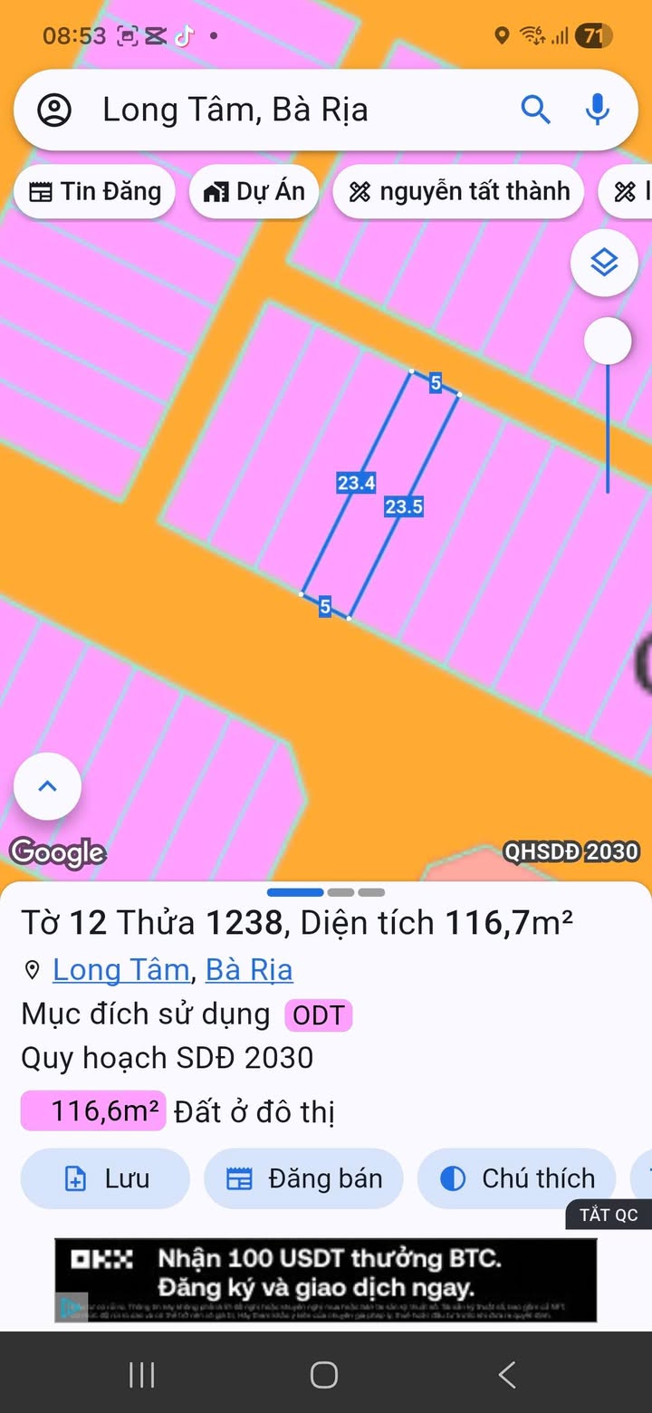 Đất tái định cư Bắc Hương Lộ 10, Đường Nguyễn Bá Phát, 116.6m² - Nhiều tiềm năng đầu tư!