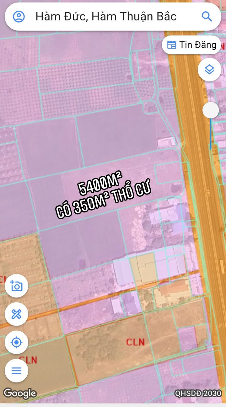 Đất nền xã Hàm Đức, huyện Hàm Thuận Bắc, 5400m² giá chỉ 6 tỷ - Đầu tư sinh lời ngay!