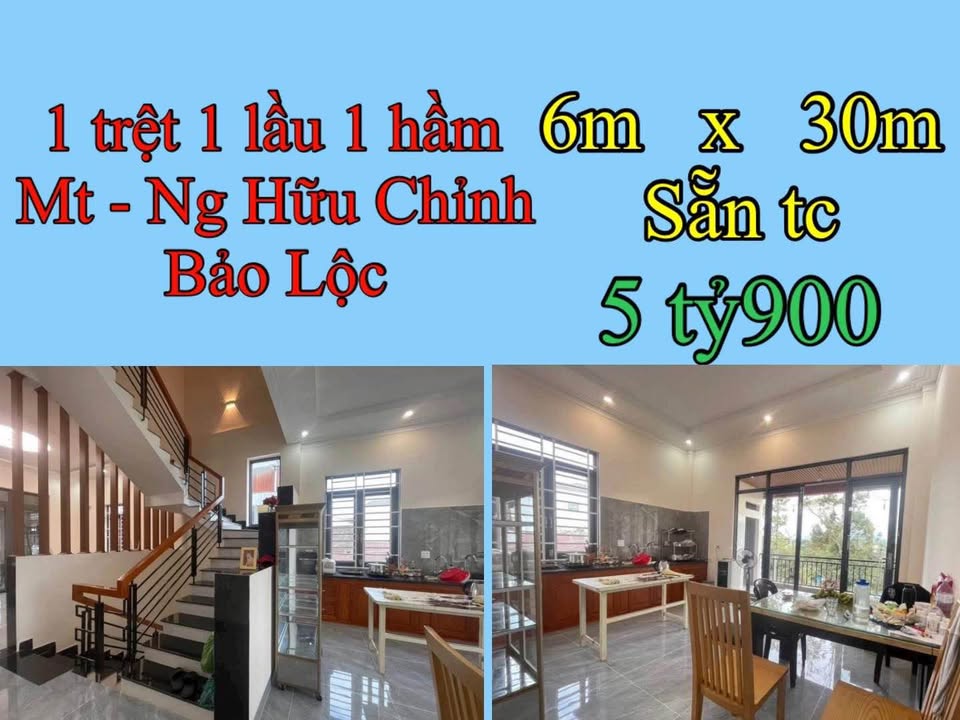 Nhà Mặt tiền Nguyễn Hữu Chỉnh Bảo Lộc 180m² giá 5.9 tỷ – Sẵn sàng ở ngay!