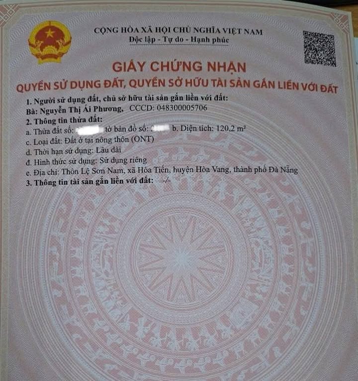 Lô đất Hòa Tiến 120m² giá 1.65 tỷ - Đường ô tô vào tận nơi!