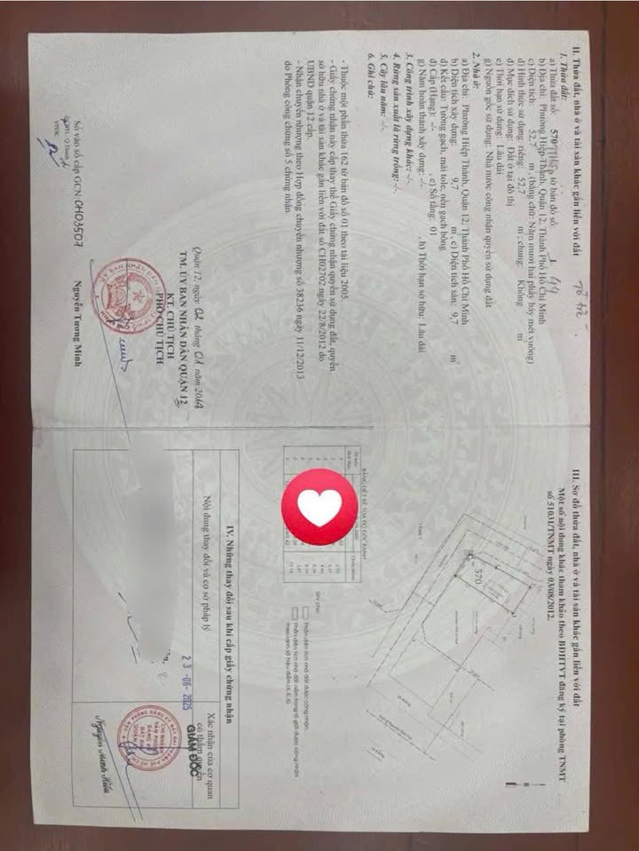 Đất nền Hiệp Thành Quận 12 63m² 3.3 tỷ - Sổ đỏ chính chủ giá tốt hiếm có!