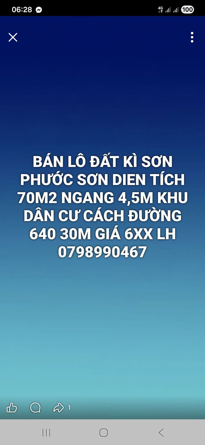 Đất nền Phước Sơn, Tuy Phước 70m² giá 600 triệu - Cơ hội đầu tư tuyệt vời!