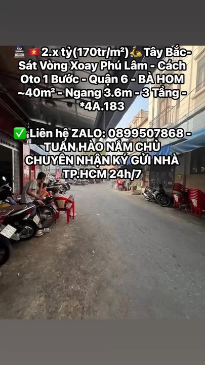 Nhà mới 40m² Quận 6, 2.3 tỷ - Sát Vòng Xoay Phú Lâm, Ô tô sát nhà