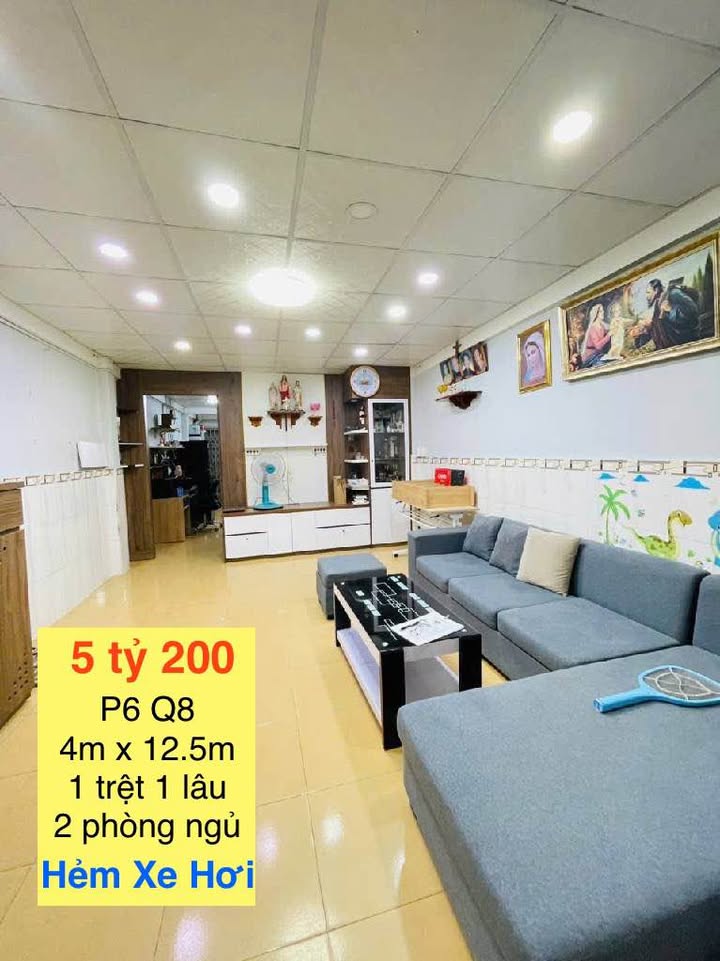 Nhà P6 Quận 8 49m² 5.2 tỷ - 2 Mặt Tiền Hẻm Xe Hơi Đắc Địa!