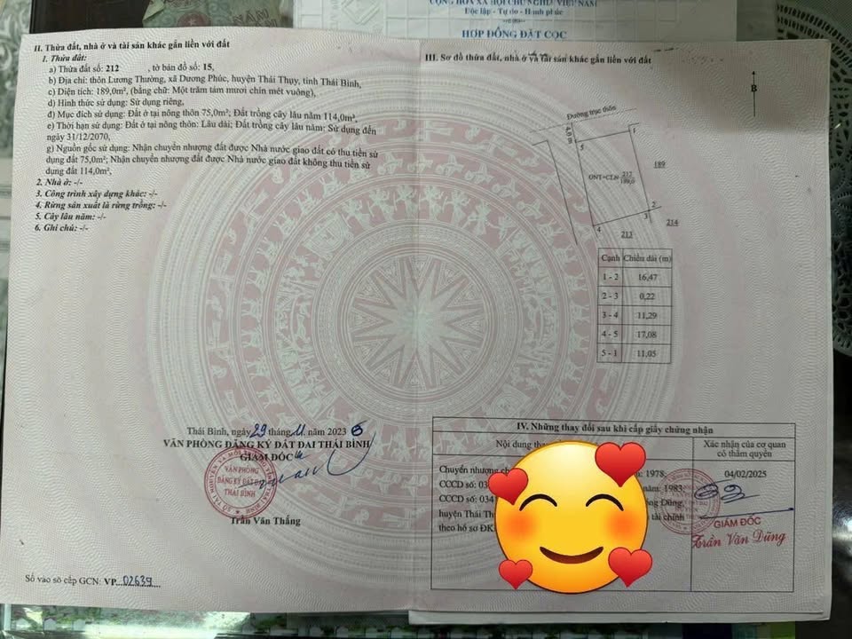 Đất lô góc 190m² thôn Lương Thương, xã Dương Phúc - Giá chỉ 1.3 tỷ!