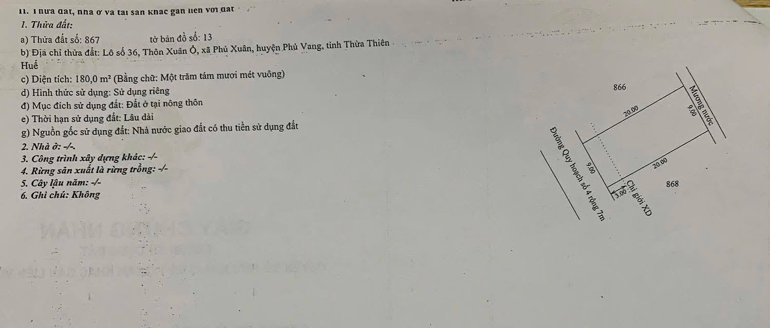 Đất nền An Tây, Thuận Hóa 180m² chỉ 650 triệu - Tiềm năng tăng giá!