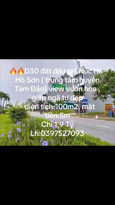 Đất nền Hồ Sơn, Tam Đảo 100m² 1.9 tỷ - Tiềm năng tăng giá